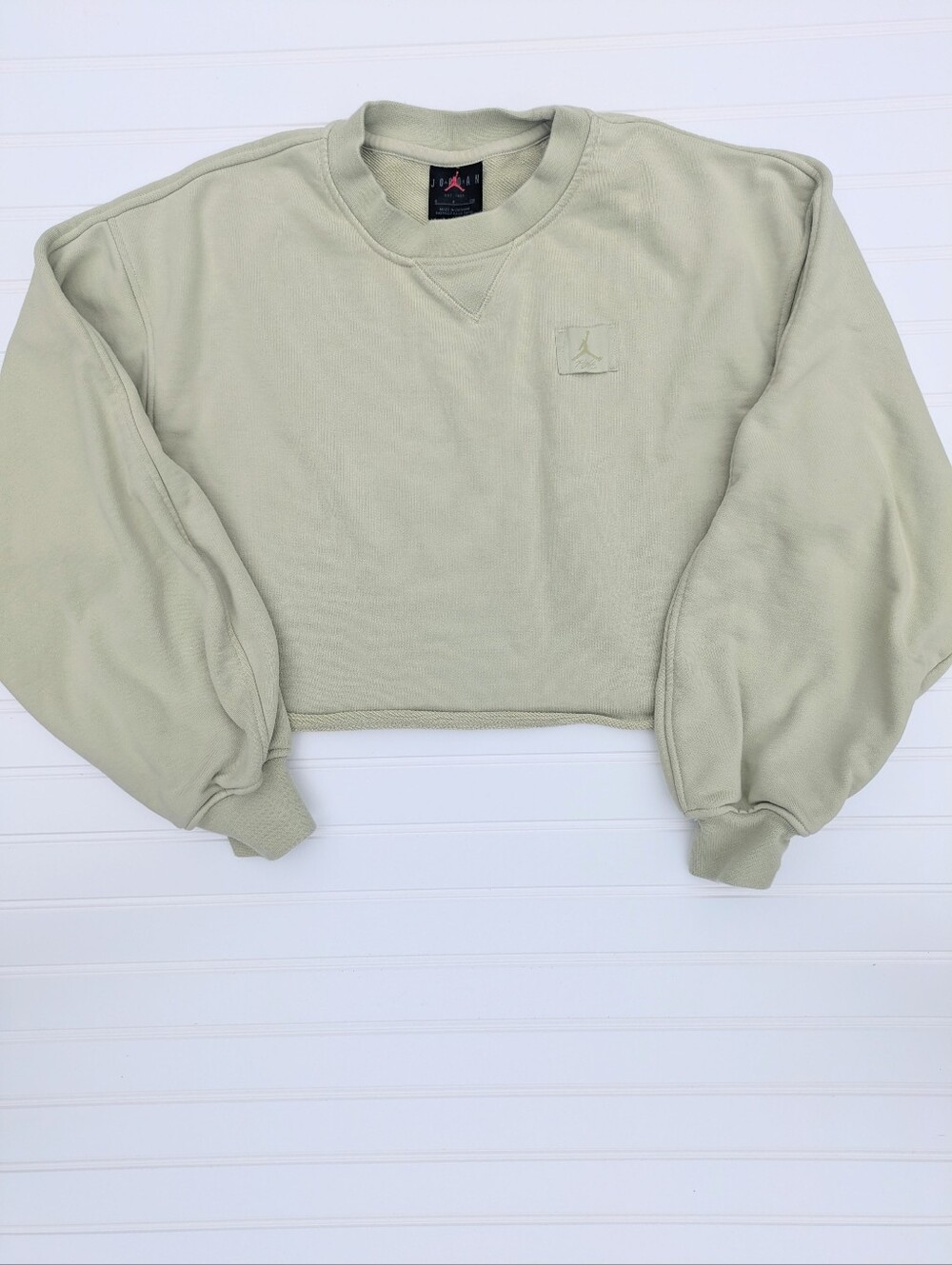 Jordan Pale Green Cropped Boxy Sweatshirt